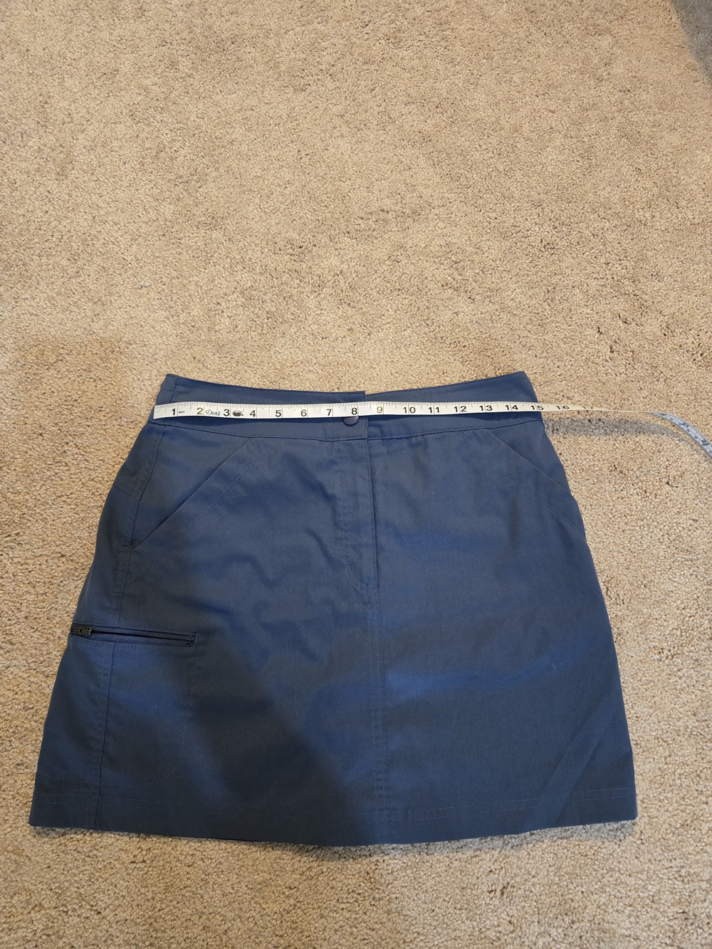 32 Degrees Cool Dark Blue Active Skort with Zip Pocket